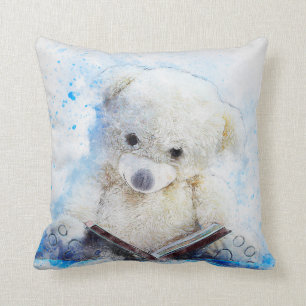 Cojín Decorativo Lectura del oso de peluche