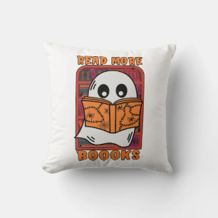 Cojín Decorativo Leer Más Libros Biblioteca Fantasma Lectura Hallow
