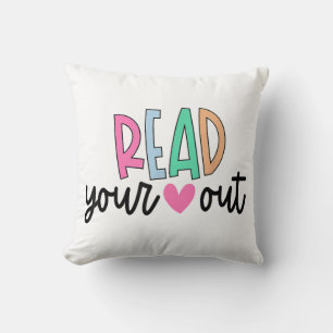 Cojín Decorativo Leer tu corazón lindo para las profesoras que aman