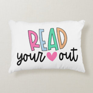 Cojín Decorativo Leer tu corazón lindo para las profesoras que aman