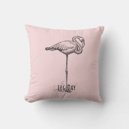 Cojín Decorativo Leg Day Elegant Flamingo Fun Fitness