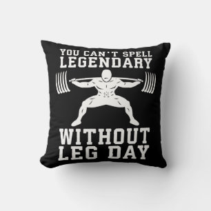 Cojín Decorativo Leg Day - Legendario - Squat - Gym Inspirador
