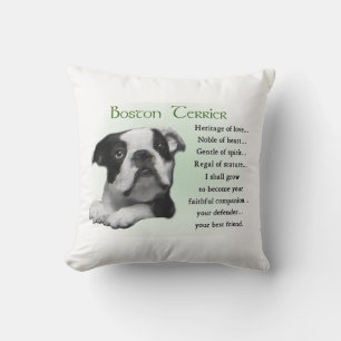 Cojín Decorativo Legado de amor del Boston Terrier