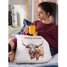 Cojín Decorativo Legado de Longhorn, personalizado