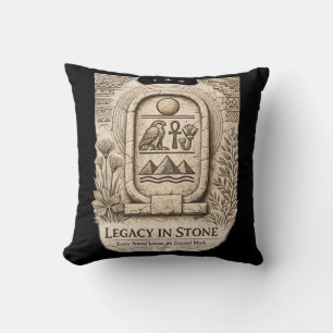 Cojín Decorativo Legado en Piedra Cartela Real África Antigua