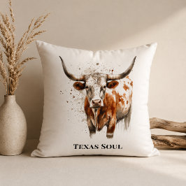 Cojín Decorativo Legado Longhorn Accentado de Rancho Occidental