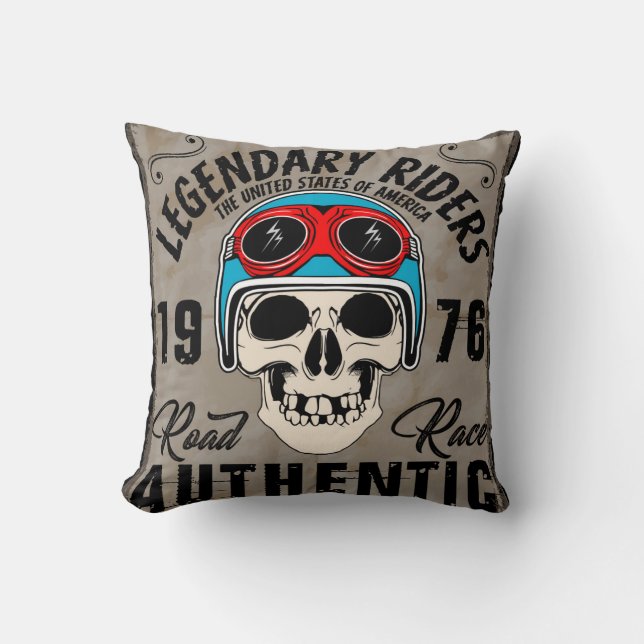 Cojín Decorativo Legendary Riders Motorcycle (Anverso)