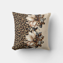 Cojín Decorativo Leggin con estampado de leopardo elegante y detall