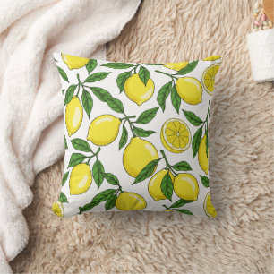 Cojín Decorativo Lemon Botanless Seamless - Mano Derrada