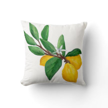Lemon Leaf Watercolor Design | Fresh Citrus