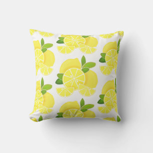 Cojín Decorativo Lemon lemons lonchas de limón fruta tropical amari