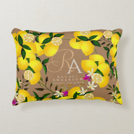 Cojín Decorativo Lemon Monogram Brown