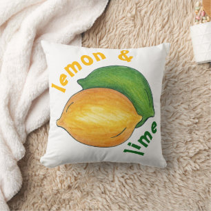 Cojín Decorativo Lemon y Lime Tart Sour Citrus Fruit Foodie
