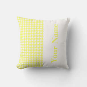 Cojín Decorativo Lemonade Modern Houndstoth con nombre
