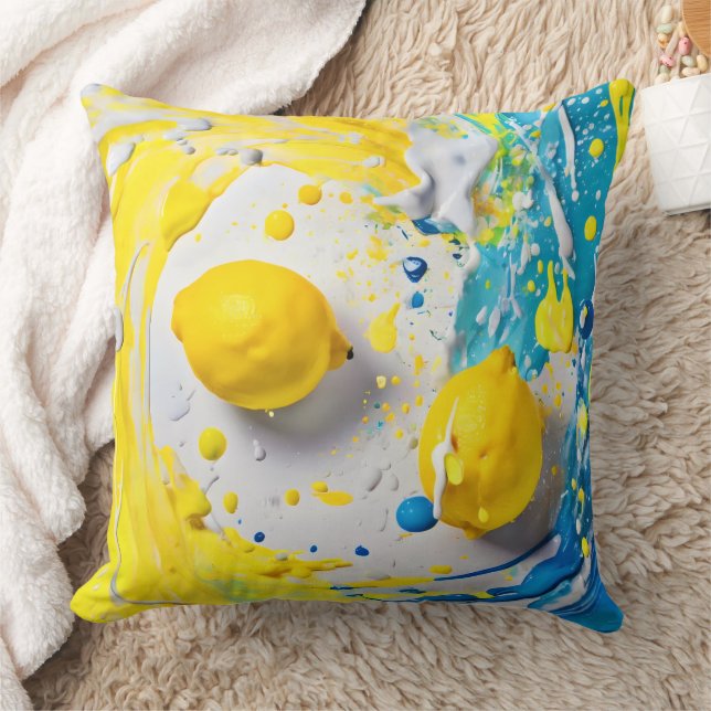 Cojín Decorativo Lemones en una salpicadura (Manta)