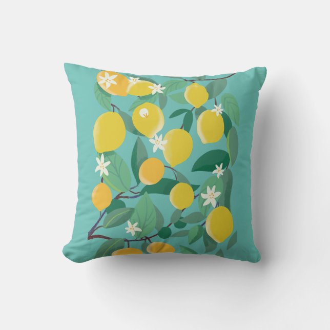 Cojín Decorativo Lemones sicilianos (Anverso)