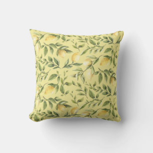 Cojín Decorativo Lemones y hojas Amarillo