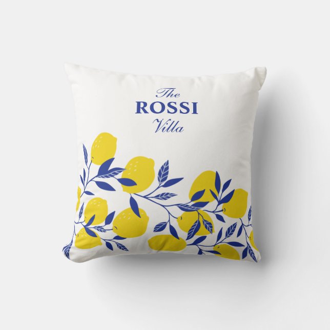 Cojín Decorativo Lemons Tropical Mediterráneo Toscana (Anverso)
