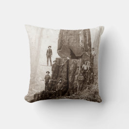 Cojín Decorativo Leñadores estadounidenses alrededor de 1880