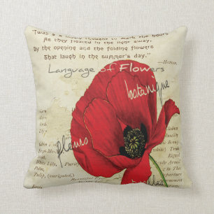 Cojín Decorativo Lengua del Victorian de flores