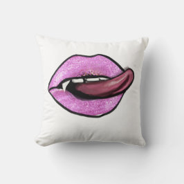 COJÍN DECORATIVO LENGUA ROSA Y LABIOS