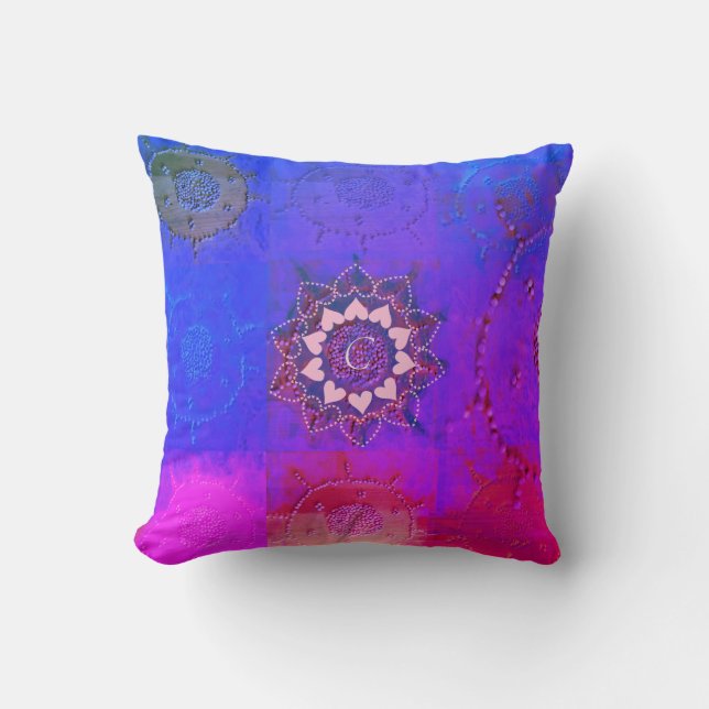 Cojín Decorativo Lentejas Eléctricas Mandala Pillow (Anverso)