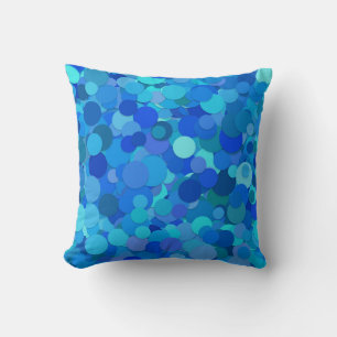 Cojín Decorativo Lentejuela Azul Teal Brillante