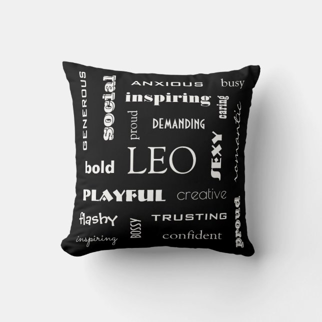 Cojín Decorativo Leo Astrológico (Anverso)