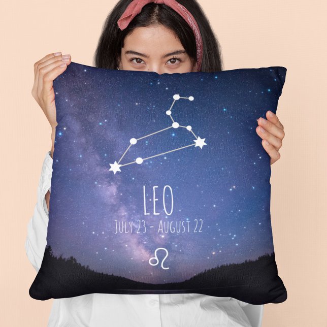 Cojín Decorativo Leo | Constelación zodiacal personalizada (Subido por el creador)