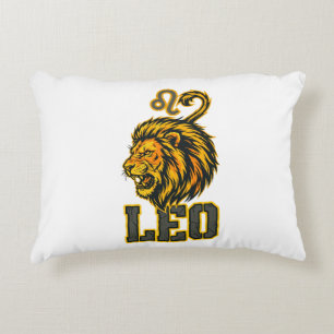 Cojín Decorativo Leo Signo Zodiacal Corona Dorada Vanguard