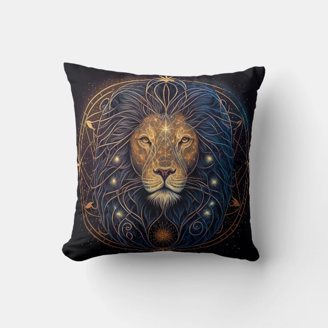 Cojín Decorativo Leo Zodiac Astrológico (Anverso)