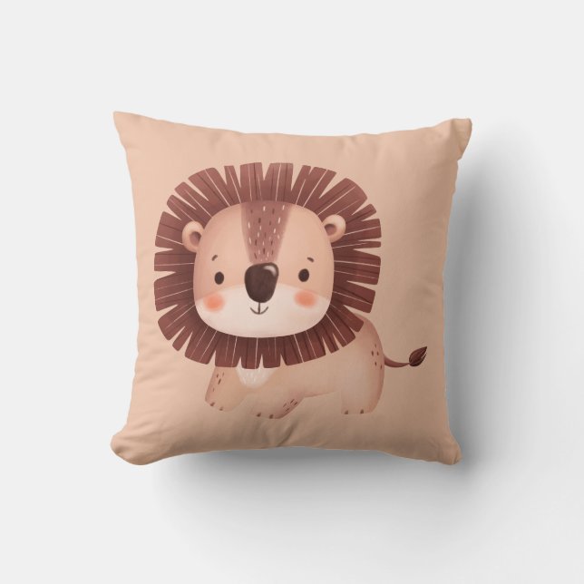Cojín Decorativo León Adorable (Anverso)