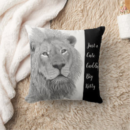 Cojín Decorativo León africano macho solo un gato grande lindo y ad