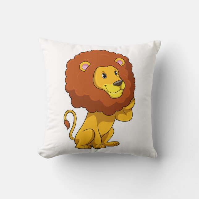 Cojín Decorativo León con curvas (Anverso)