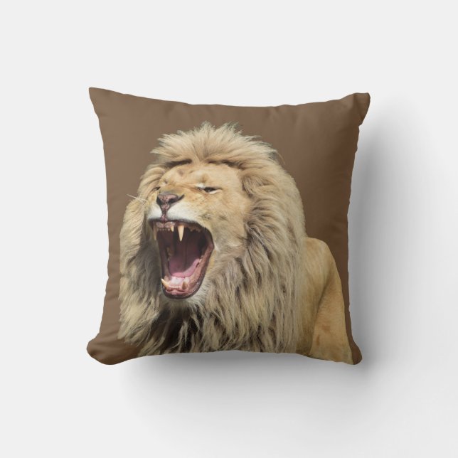 Cojín Decorativo León de alta tensión (Anverso)