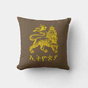 Cojín Decorativo León de Judá Haile Selassie I Jah Rastafari ÉL