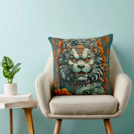 Cojín Decorativo León de la gripe de la sabiduría