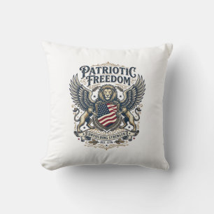 Cojín Decorativo León Patriótico Águila Guardián Animal Híbrido Pat