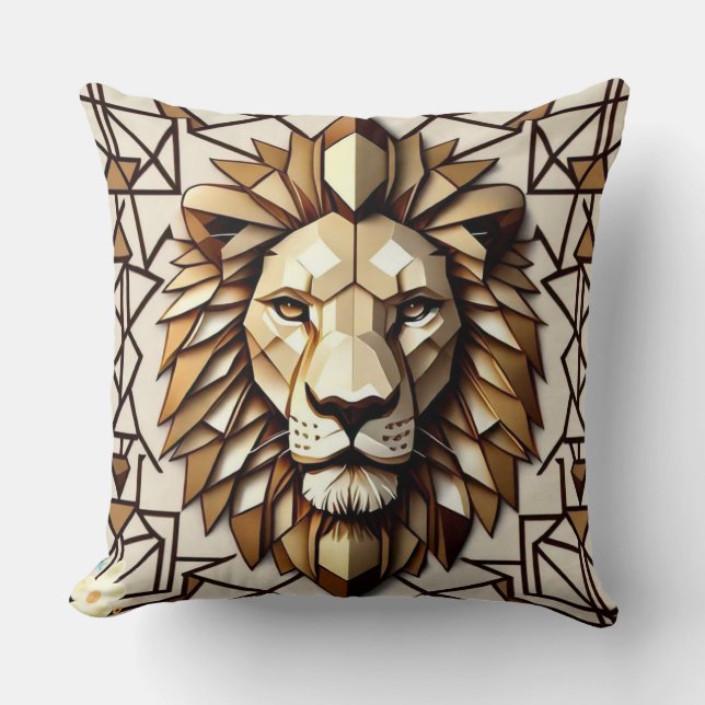 Cojín Decorativo "León Real" (Anverso)