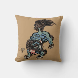 Cojín Decorativo León Shi Chino Vintage en Marrón Camello