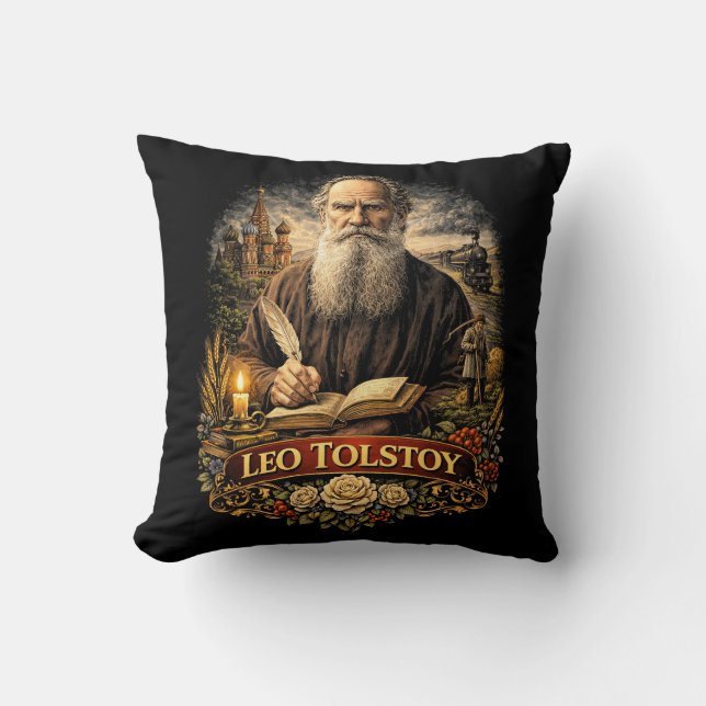 Cojín Decorativo León Tolstói (Anverso)