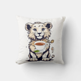 Cojín Decorativo león 🦁 tomar té