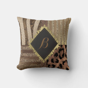 Cojín Decorativo Leona Safari Chic Jungla Glam Moderna Brillantez