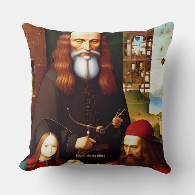 Cojín Decorativo Leonardo da Vinci, Alquimista (Anverso)