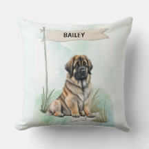 Leonberger Acuarela Perro Personalizado