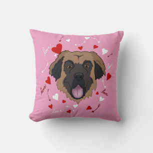Cojín Decorativo Leonberger Día de San Valentín