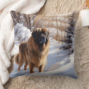 Cojín Decorativo Leonberger Let It Snow Navidades