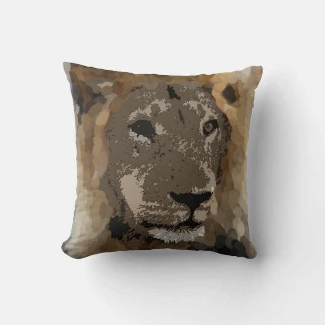 Cojín Decorativo Leones (Anverso)