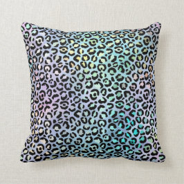Cojín Decorativo *~* Leopard Animal Rainbow Print Black Spots
