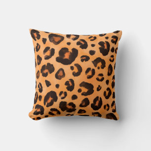 Cojín Decorativo Leopard black yellow orange brown seamless backgro